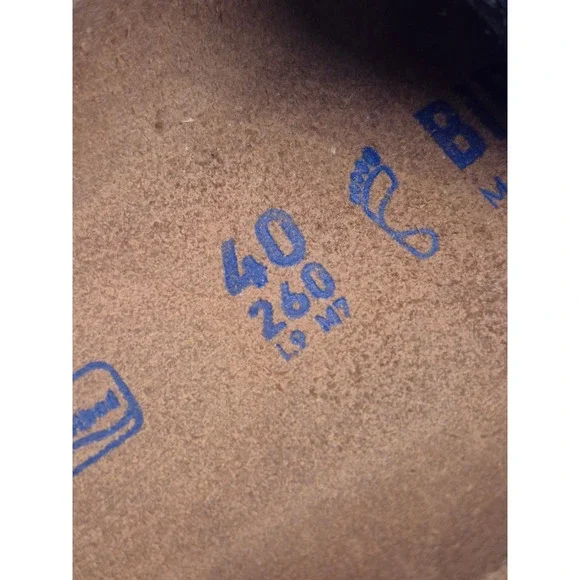 Birkenstock Arizona Soft Footbed Black Suede Sandals Mens Sz 40 L9 M7 - Picture 12 of 12